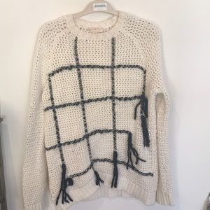 Tory Burch cream and Black sweater